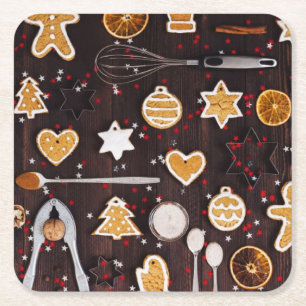 Porta-copo De Papel Quadrado Baking Feriado