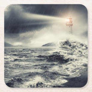 Porta-copo De Papel Quadrado Baliza do farol