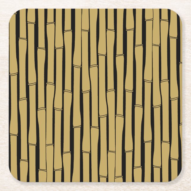 Porta-copo De Papel Quadrado Bamboo Pattern (Frente)