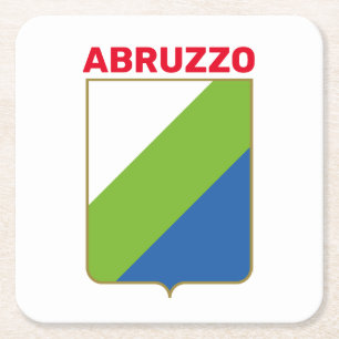 Porta-copo De Papel Quadrado Bandeira Abruzzo (Itália)