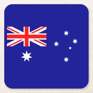 Porta-copo De Papel Quadrado Bandeira Australiana Patriótica