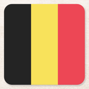 Porta-copo De Papel Quadrado Bandeira Belga Patriótica