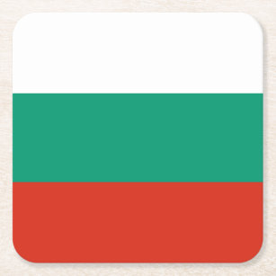 Porta-copo De Papel Quadrado Bandeira Búlgara Patriótica