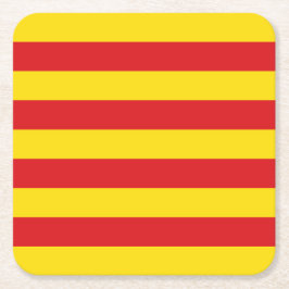 Porta-copo De Papel Quadrado Bandeira Catalã (Catalunha)