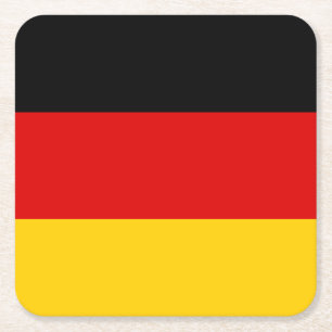 Porta-copo De Papel Quadrado Bandeira da Alemanha
