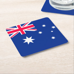 Porta-copo De Papel Quadrado Bandeira da Austrália