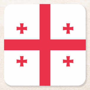 Porta-copo De Papel Quadrado Bandeira da Geórgia