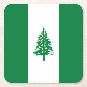 Porta-copo De Papel Quadrado Bandeira da Ilha Norfolk