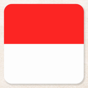 Porta-copo De Papel Quadrado Bandeira da Indonésia