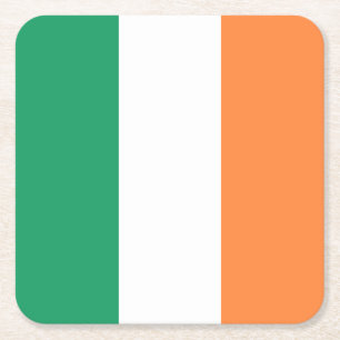Porta-copo De Papel Quadrado Bandeira da Irlanda