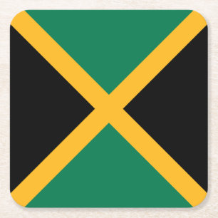 Porta-copo De Papel Quadrado bandeira da Jamaica