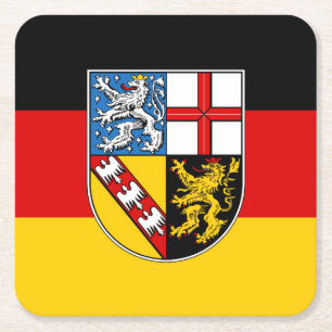 Porta-copo De Papel Quadrado Bandeira da Porta copos de Papel Quadrado do Sarre