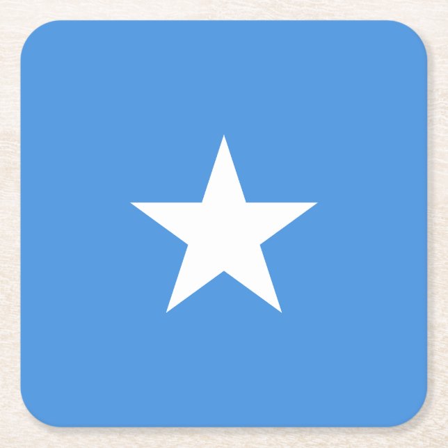 Porta-copo De Papel Quadrado Bandeira da Somália (Frente)