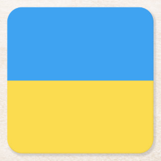 Porta-copo De Papel Quadrado Bandeira da Ucrânia