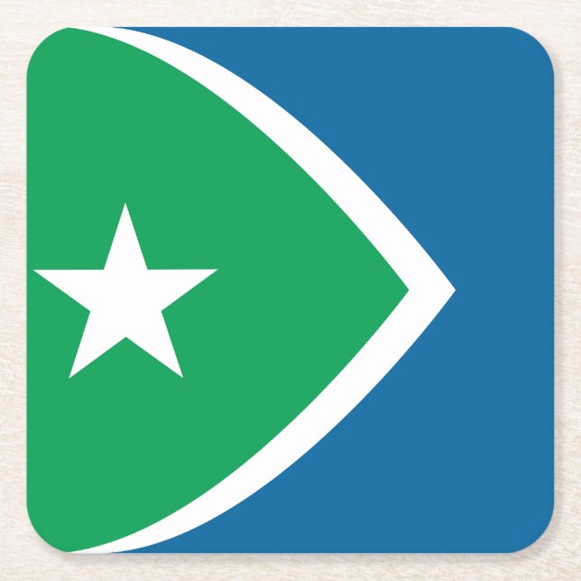 Porta-copo De Papel Quadrado Bandeira de Cedar Rapids, Iowa (Frente)