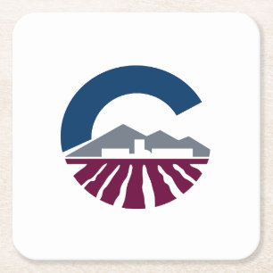 Porta-copo De Papel Quadrado Bandeira de Chandler, Arizona