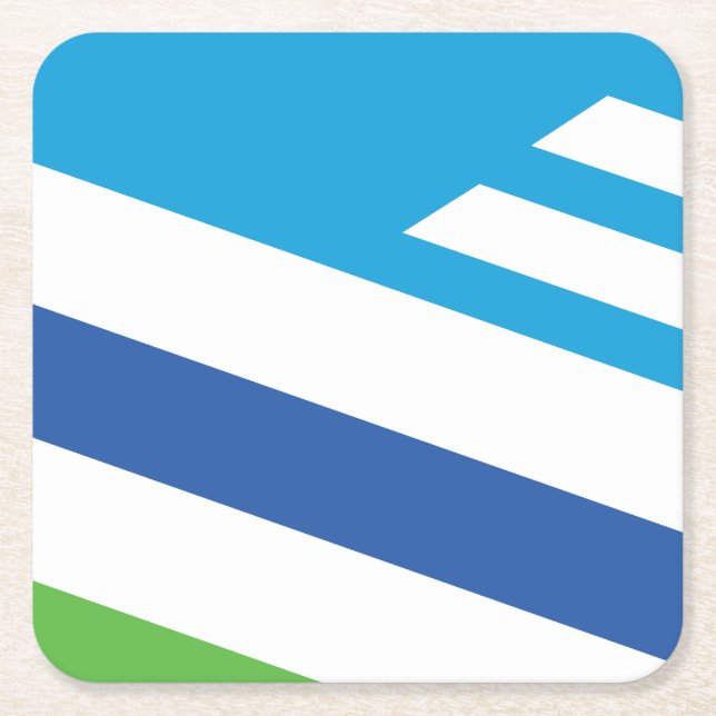 Porta-copo De Papel Quadrado Bandeira de Dayton, Ohio (Frente)