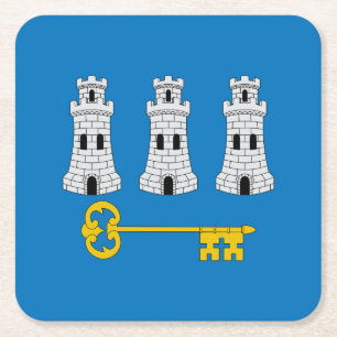 Porta-copo De Papel Quadrado Bandeira de Havana, Cuba