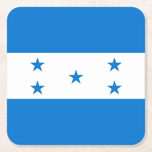 Porta-copo De Papel Quadrado Bandeira de Honduras (Frente)