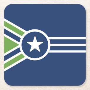 Porta-copo De Papel Quadrado Bandeira de Jackson, Tennessee