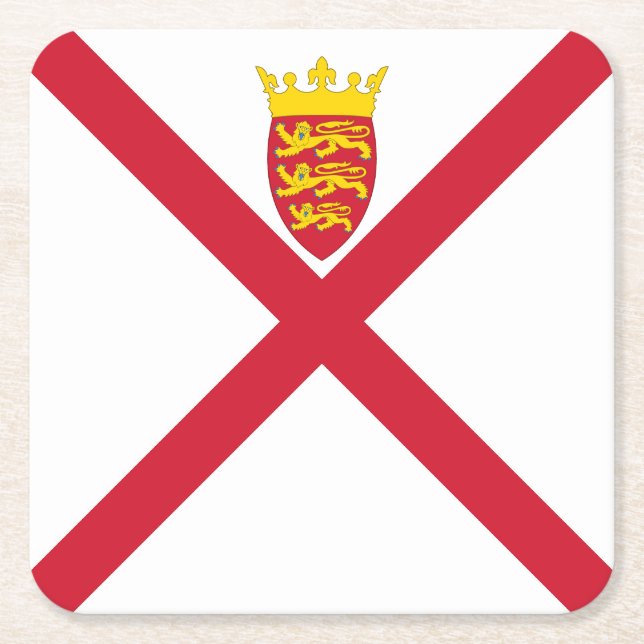 Porta-copo De Papel Quadrado Bandeira de Jersey (Frente)