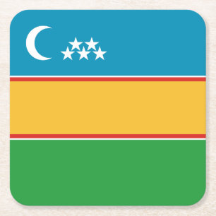 Porta-copo De Papel Quadrado Bandeira de Karakalpakstan