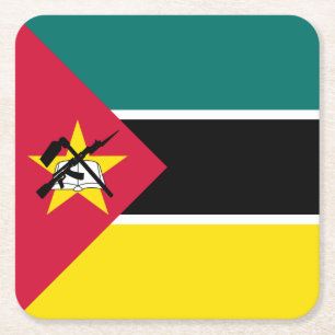 Porta-copo De Papel Quadrado Bandeira de Moçambique