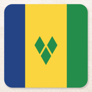 Porta-copo De Papel Quadrado Bandeira de São Vicente