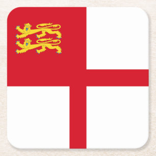 Porta-copo De Papel Quadrado Bandeira de Sark