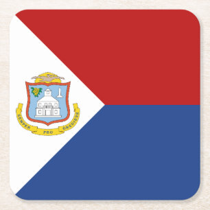 Porta-copo De Papel Quadrado Bandeira de Sint Maarten