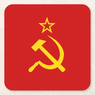Porta-copo De Papel Quadrado Bandeira de URSS