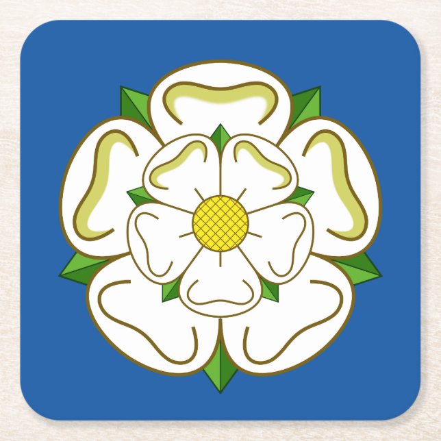 Porta-copo De Papel Quadrado Bandeira de Yorkshire (Frente)