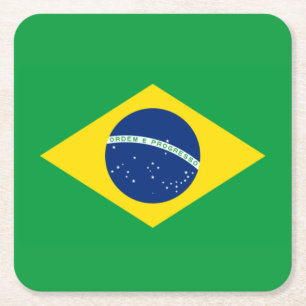 Porta-copo De Papel Quadrado Bandeira do Brasil Copa do Mundo 2026 Futebol Bras
