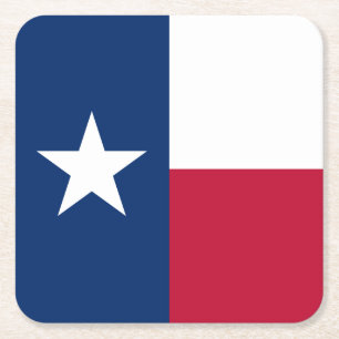 Porta-copo De Papel Quadrado Bandeira do Estado do Texas