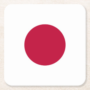 Porta-copo De Papel Quadrado Bandeira do Japão