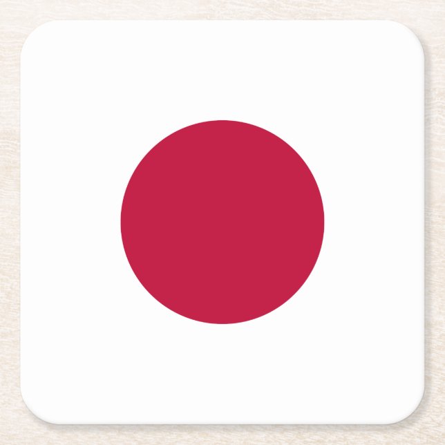 Porta-copo De Papel Quadrado Bandeira do Japão (Frente)