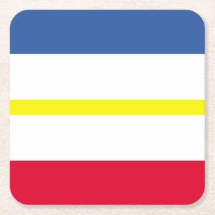 Porta-copo De Papel Quadrado Bandeira do Meclemburgo-Pomerânia Ocidental