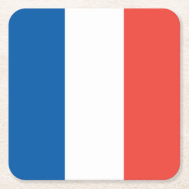 Porta-copo De Papel Quadrado Bandeira Francesa, Vive la France, Partido do Dia 