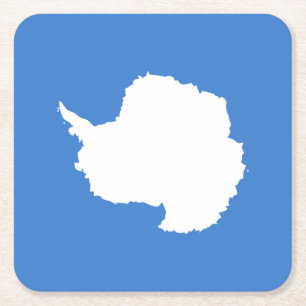 Porta-copo De Papel Quadrado Bandeira Patriótica da Antártica