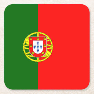 Porta-copo De Papel Quadrado Bandeira portuguesa de portas copos da bebida do