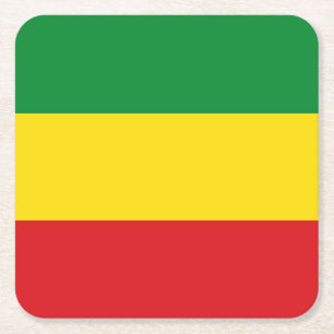 Porta-copo De Papel Quadrado Bandeira Rastafarian Rasta Etiópia
