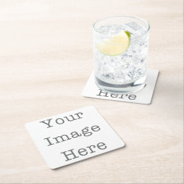 Porta-copo De Papel Quadrado Bandeja Personalizada de Arenito com Foto – Person