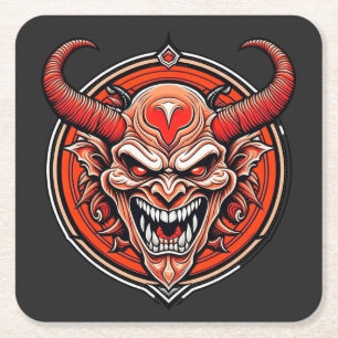 Porta-copo De Papel Quadrado Baphomet Demon