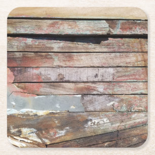 Porta-copo De Papel Quadrado Barco à Vela Rústico Envelhecido Tábuas de Madeira
