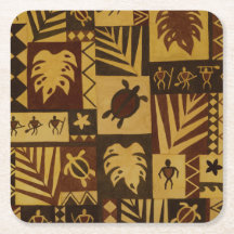 bares havaianas do Petroglicph guerreiros do Tiki