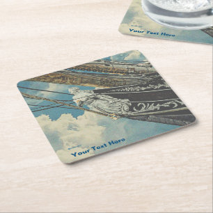 Porta-copo De Papel Quadrado Barque Elissa Figurhead