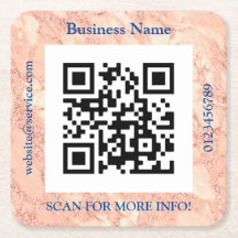 Barramento de código QR. Nome, Promo, Rosa Dourado