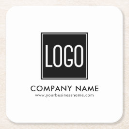 Porta-copo De Papel Quadrado Bases de Logotipo Empresarial – Tapetes de Bebida