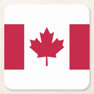 Porta-copo De Papel Quadrado Bases para Bandeira Canadense