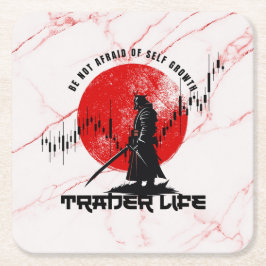 Porta-copo De Papel Quadrado Be not afraid | Motivation | Samurai N Marble